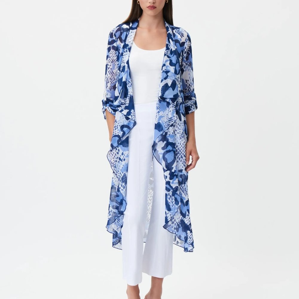 Joseph Ribkoff NWT Blue/White Duster/Coverup